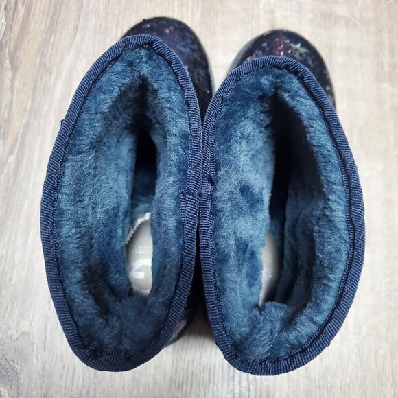 G By Guess Women's Short Boot Blue Sequin Faux Fur US 6.5M Winter Footwe… - Picture 9 of 11